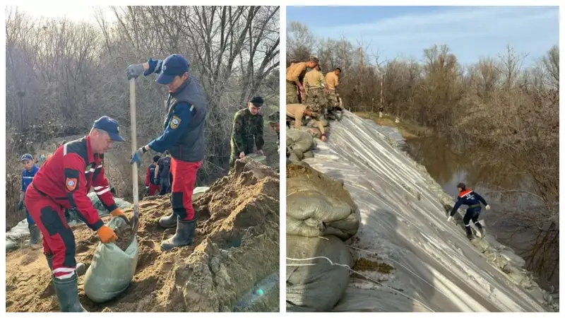 большая вода в ЗКО, фото - Новости Zakon.kz от 13.04.2024 09:52