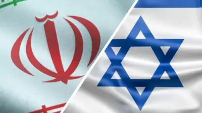 флаги Ирана и Израиля, фото - Новости Zakon.kz от 14.04.2024 18:24