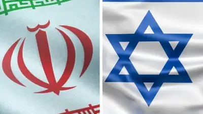 флаги Ирана и Израиля, фото - Новости Zakon.kz от 14.04.2024 10:49