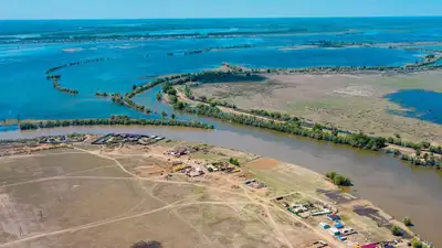 Урал, река, подъем уровня воды, фото - Новости Zakon.kz от 18.04.2024 10:41