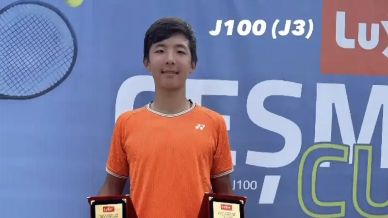 Юный казахстанский теннисист выиграл третий трофей ITF Juniors в одиночном разряде