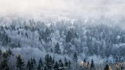 снег выпал в горах Северной Осетии после жары
