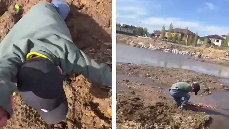 Столичный полицейский спас ребенка, застрявшего в грязи