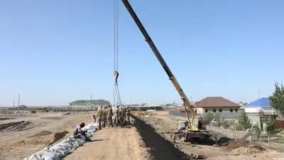 противопаводковые работы, фото - Новости Zakon.kz от 11.05.2024 11:20