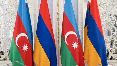 флаги Армении и Азербайджана, фото - Новости Zakon.kz от 11.05.2024 16:33