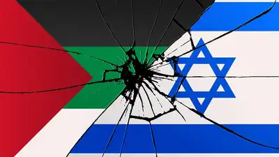 флаги Палестины и Израиля, фото - Новости Zakon.kz от 11.05.2024 15:44