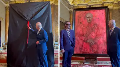 Неоднозначная реакция короля Чарльза III на его портрет попала на видео