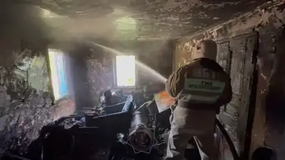 пожар в частном доме, фото - Новости Zakon.kz от 17.05.2024 22:52