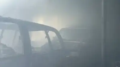 Пожар, последствия, огонь, машины, гараж , фото - Новости Zakon.kz от 19.05.2024 19:30