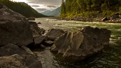 Обвалившийся грунт перекрыл русло реки в Алматы, фото - Новости Zakon.kz от 22.05.2024 17:01