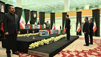 Спикер Мажилиса принял участие в церемонии прощания с президентом Ирана