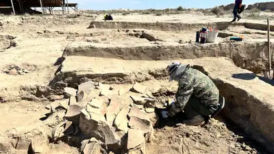 Археологические раскопки, Жанкент, Кызылординская область