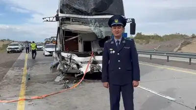 ДТП, рейсовый автобус, смертельное, Алматинская область, фото - Новости Zakon.kz от 30.05.2024 17:57