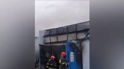 пожар на СТО, Павлодар