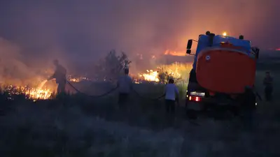 Степной пожар, степные пожары, пожар в степи, тушение степных пожаров, тушение степного пожара, фото - Новости Zakon.kz от 21.11.2024 09:12