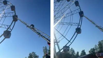 колесо обозрения с людьми остановилось в России, фото - Новости Zakon.kz от 16.06.2024 20:48