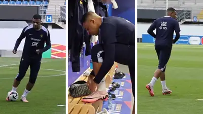 Евро-2024: Мбаппе возобновил тренировки после травмы, фото - Новости Zakon.kz от 20.06.2024 09:43