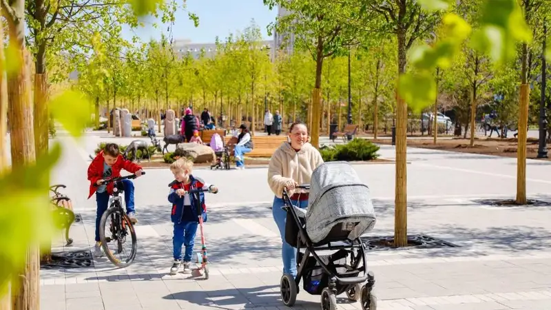 Масштабные работы по благоустройству ведутся в Астане