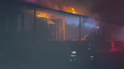 пожар на складе, фото - Новости Zakon.kz от 24.06.2024 20:55