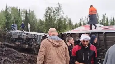 пострадавшие при сходе пассажирского поезда в России, фото - Новости Zakon.kz от 26.06.2024 23:31