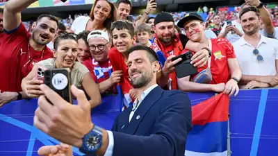 Новак Джокович побывал на матче Евро-2024 с участием сборной Сербии , фото - Новости Zakon.kz от 26.06.2024 12:31