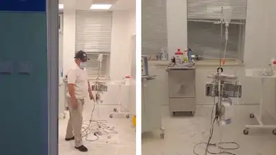 короткое замыкание произошло в реанимационном отделении детской больницы в Астане, фото - Новости Zakon.kz от 29.06.2024 01:47