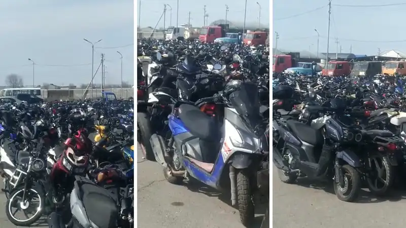 Сотни мопедов нарушителей: в Алматы показали переполненную штрафстоянку