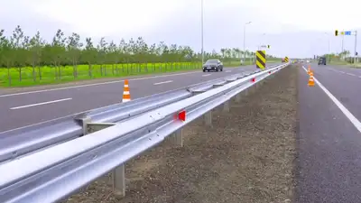 В преддверии саммита ШОС дорожную разметку обновили на трассе &quot;Обход Астана&quot;, фото - Новости Zakon.kz от 03.07.2024 17:52