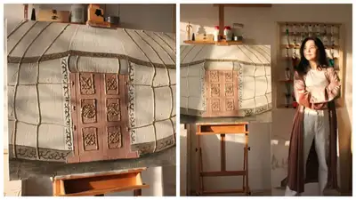 Алматинка возрождает казахские традиции через картины в национальном стиле, фото - Новости Zakon.kz от 07.07.2024 14:42