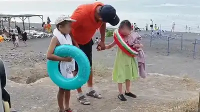 дети, МЧС РК, спасенные дети, фото - Новости Zakon.kz от 19.07.2024 00:09