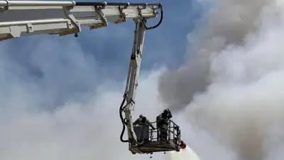 пожар, горит сера, фото - Новости Zakon.kz от 27.07.2024 17:41