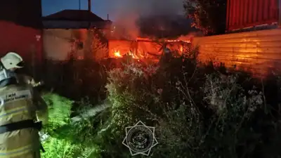 пожар в бане, фото - Новости Zakon.kz от 28.07.2024 22:30