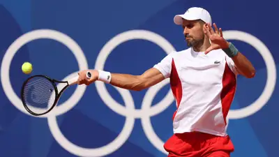 Новак Джокович стал вторым четвертьфиналистом мужского одиночного разряда Олимпиады 2024, фото - Новости Zakon.kz от 31.07.2024 17:15