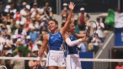 Итальянки Паолини и Эррани стали первыми финалистками женского парного разряда на ОИ-2024, фото - Новости Zakon.kz от 02.08.2024 17:22