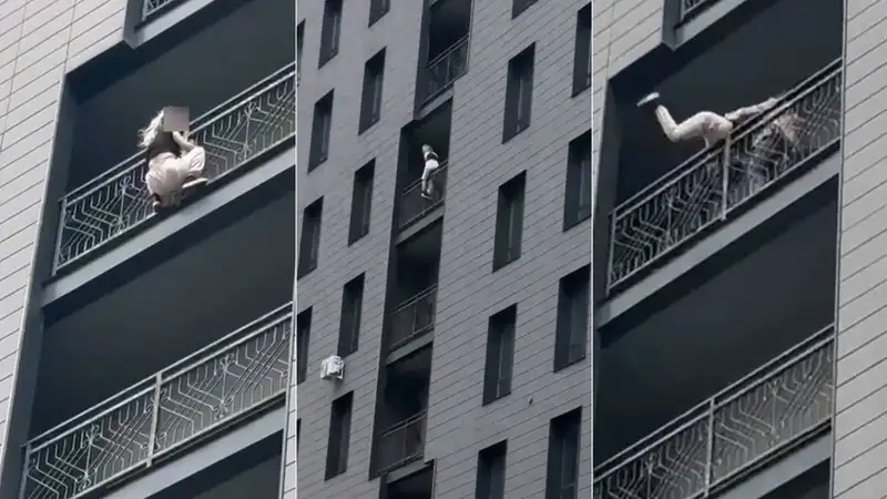 Сидела на перилах 8 этажа: в полиции Астаны рассказали о спасении девушки