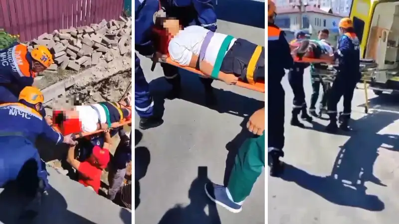 В Алматы ребенок упал в четырехметровую траншею