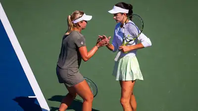 Видеообзор игры Анны Данилиной в четвертьфинале женского парного разряда, фото - Новости Zakon.kz от 04.09.2024 10:32