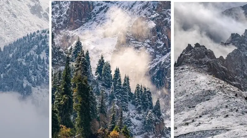 Снимки сентябрьского снега в алматинских горах восхитили казахстанцев
