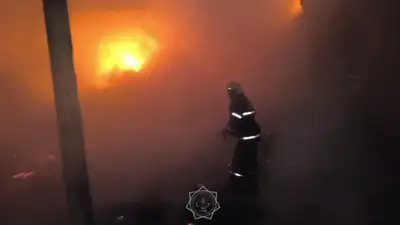 Пожар, Туркестанская область , фото - Новости Zakon.kz от 14.10.2024 23:02