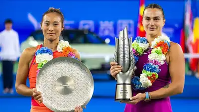 Видеообзор финального матча Арина Соболенко – Чжэн Циньвэнь на &quot;тысячнике&quot; в Китае, фото - Новости Zakon.kz от 14.10.2024 09:51