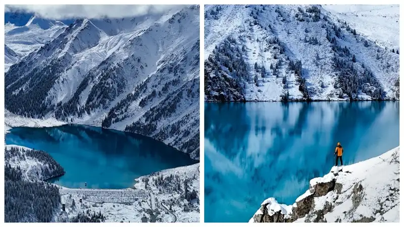 Как в зимней сказке: красоту БАО показали алматинцы