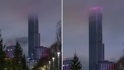 Утопающий в облаках самый высокий небоскреб в Казахстане восхитил Казнет, фото - Новости Zakon.kz от 27.10.2024 21:12