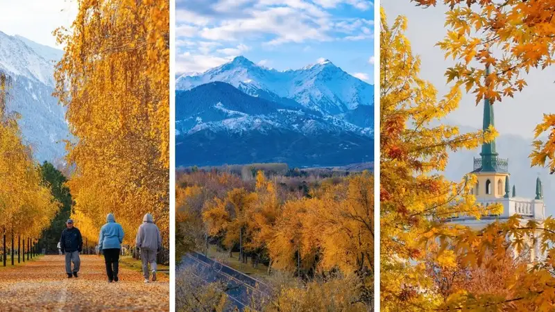 Швейцария "отдыхает": снимки золотой осени в Алматы высоко оценили в Сети