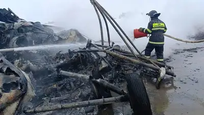 Место падения вертолета Ми-8, фото - Новости Zakon.kz от 11.11.2024 16:05