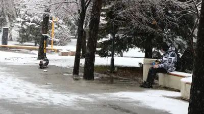 Сильные дожди и снег в Алматы оперативное предупреждение ДЧС, фото - Новости Zakon.kz от 13.11.2024 09:14