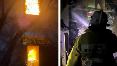 пожар в Алматы, фото - Новости Zakon.kz от 16.11.2024 23:55