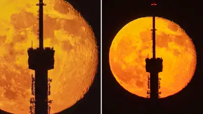 Кадры суперлуния на фоне Коктобе, фото - Новости Zakon.kz от 18.11.2024 21:40