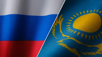 Флаги России и Казахстана, флаги Российской Федерации и Республики Казахстан, флаги РФ и РК, Россия и Казахстан, сотрудничество России и Казахстана, отношения России и Казахстана, дипломатические отношения России и Казахстана, фото - Новости Zakon.kz от 18.01.2025 12:36