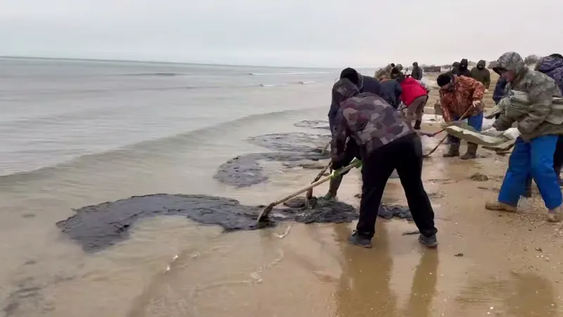 Повторный выброс мазута обнаружили на побережье Черного моря
