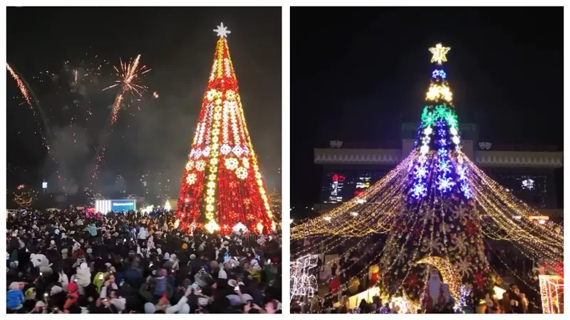 Красная елка и ель в "фате": как шымкентцы встретили Новый год